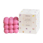 Rapeseed wax candle  - bubble cube - pink