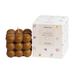 Rapeseed wax candle  - bubble cube - caramel