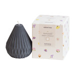 Rapeseed wax candle - pear-shaped -black