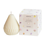 Rapeseed wax candle- pear-shaped - white