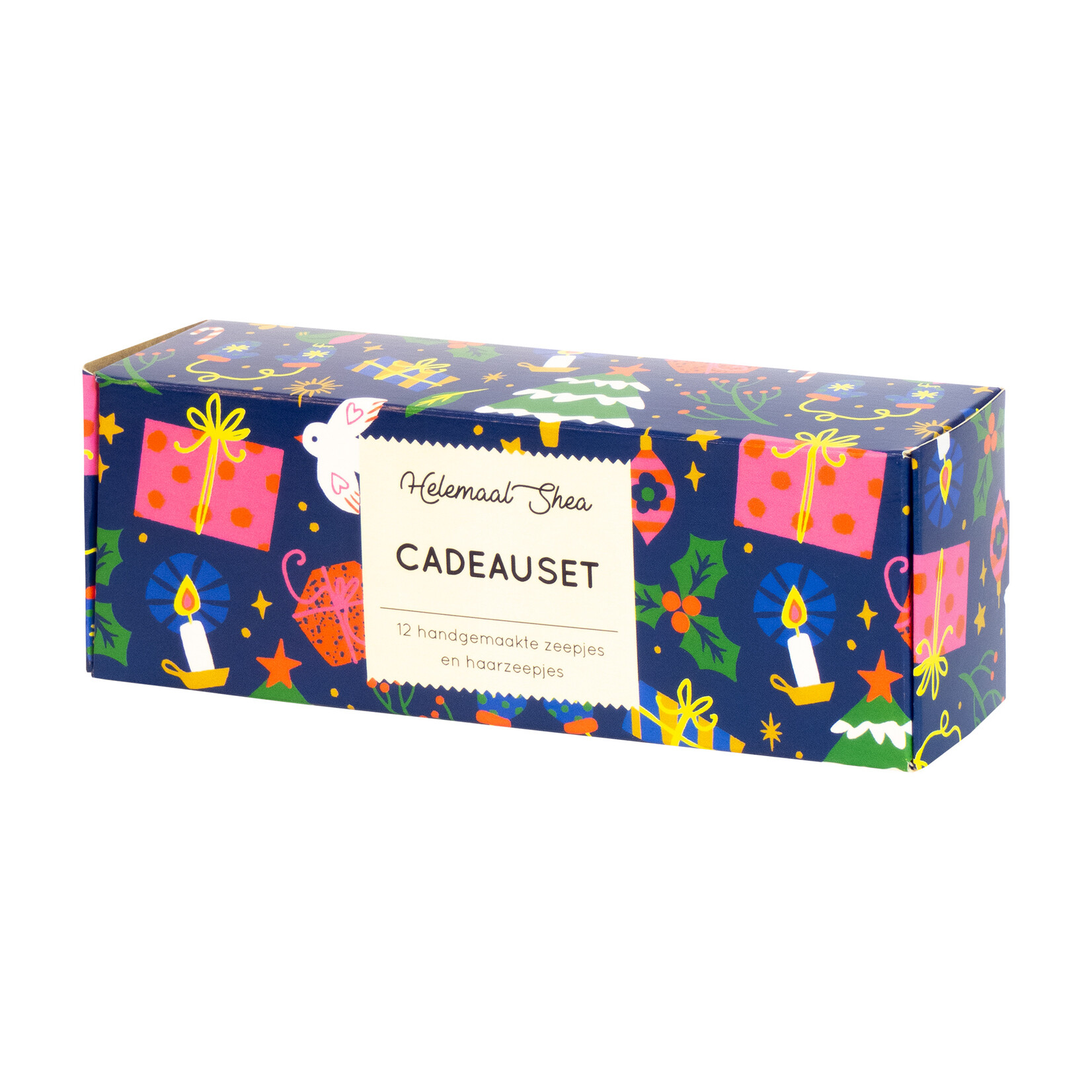 Kerst Cadeauset met 12 kleine zeepjes handgemaakte zeepjes.