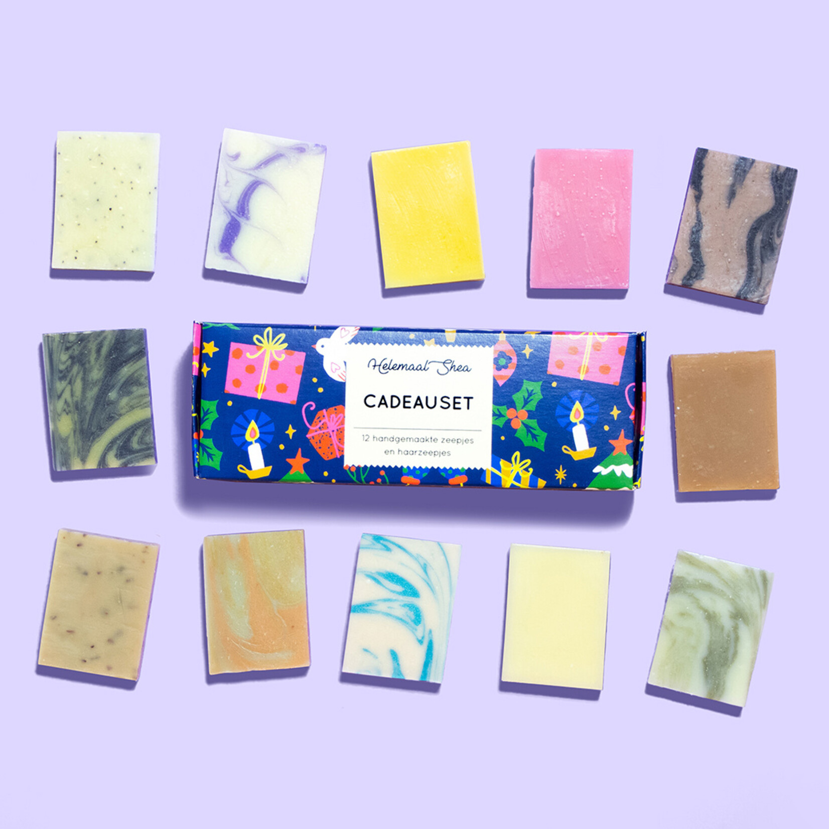 Christmas Gift set of 12 handmade  mini soaps