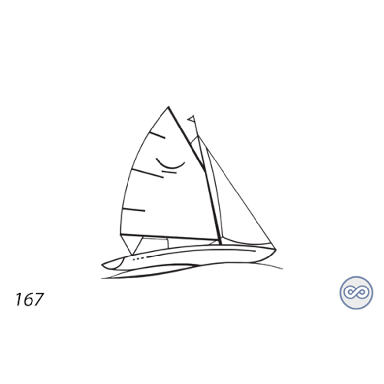 Grafsteenwinkel Afbeelding van een zeiljacht op grafsteen