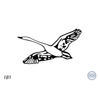 Grafsteenwinkel Afbeelding vliegende gans