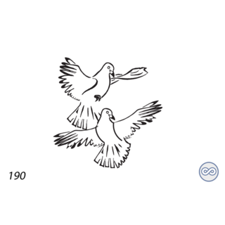 Grafsteenwinkel Afbeelding twee duiven