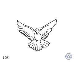 Grafsteenwinkel Afbeelding van een vredesduif
