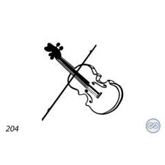 Grafsteenwinkel Afbeelding van een viool