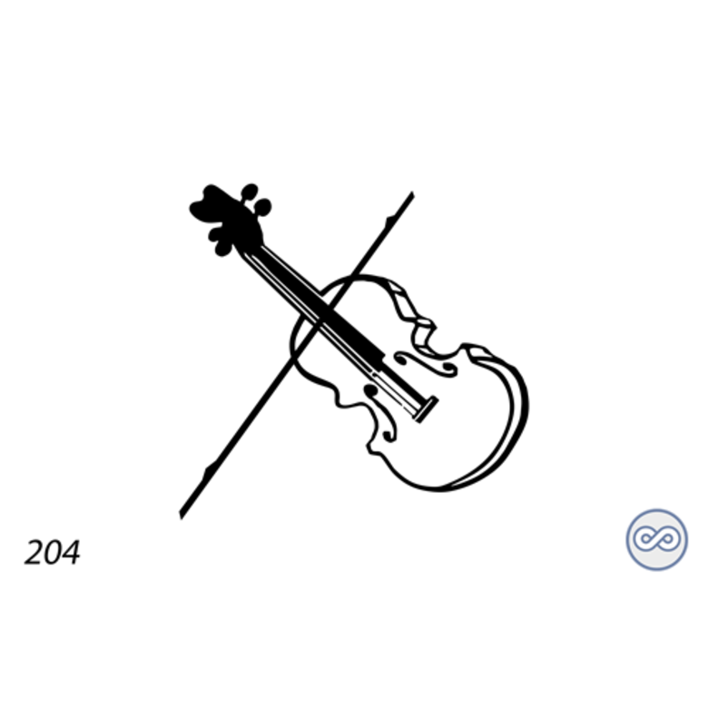 Grafsteenwinkel Afbeelding van een viool