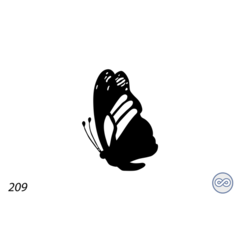 Grafsteenwinkel Afbeelding van een vlinder silhouette