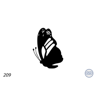 Grafsteenwinkel Afbeelding vlinder silhouette