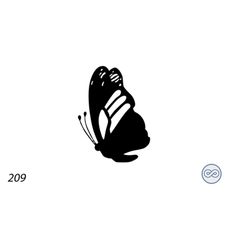 Grafsteenwinkel Afbeelding van een vlinder silhouette