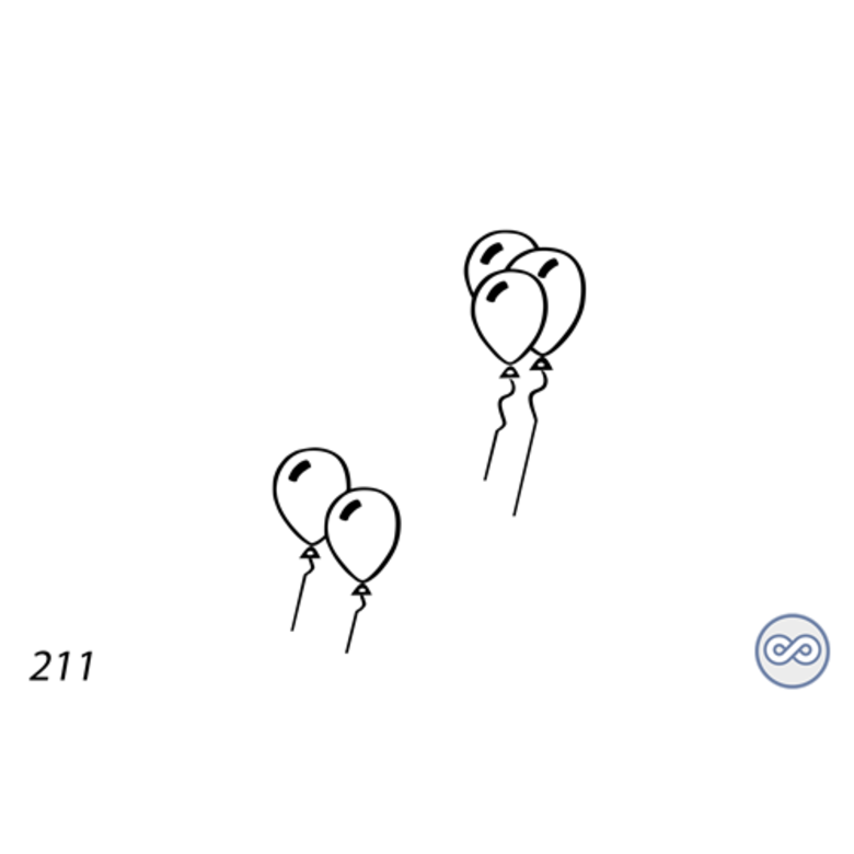 Grafsteenwinkel Afbeelding van ballonnen