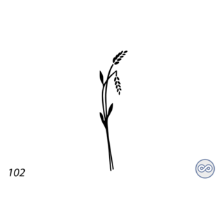 Grafsteenwinkel Afbeelding een gebroken korenare