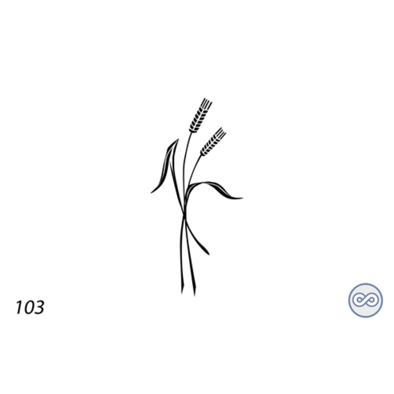 Grafsteenwinkel Afbeelding twee aren voor op grafsteen