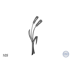 Grafsteenwinkel Afbeelding twee korenaren voor op grafsteen