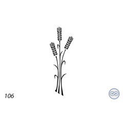 Grafsteenwinkel Afbeelding drie korenaren voor op grafsteen