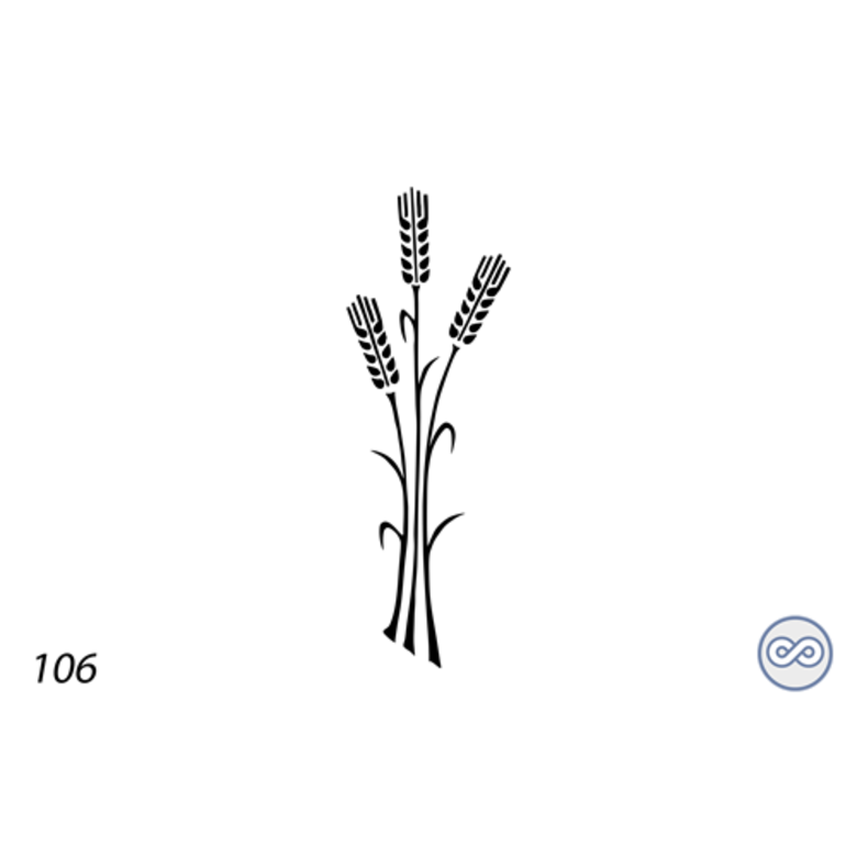 Grafsteenwinkel Afbeelding drie korenaren voor op grafsteen
