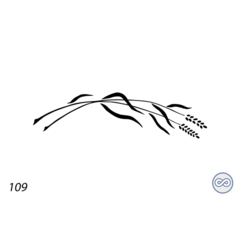 Grafsteenwinkel Afbeelding twee liggende korenaren voor op grafsteen