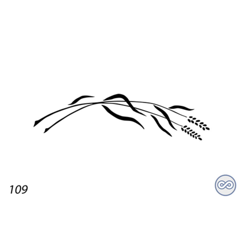 Grafsteenwinkel Afbeelding twee liggende korenaren voor op grafsteen