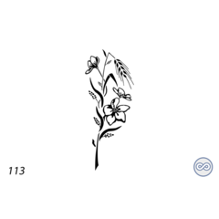 Grafsteenwinkel Afbeelding boeket met gebroken aren op grafsteen