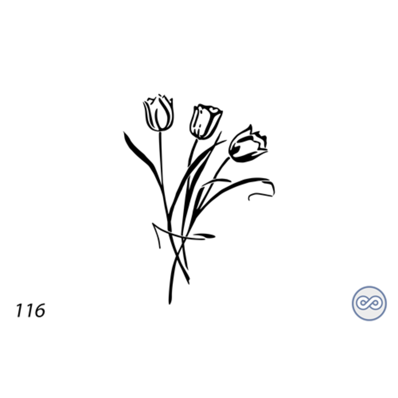 Grafsteenwinkel Afbeelding tulpen voor op grafsteen