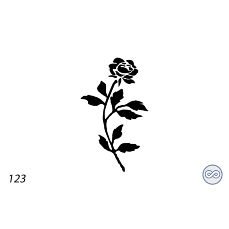 Grafsteenwinkel Afbeelding roos met bladeren voor op grafsteen