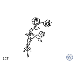 Grafsteenwinkel Afbeelding twee rozen