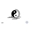 Afbeelding yin en yang voor op grafsteen