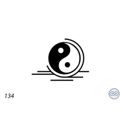 Grafsteenwinkel Afbeelding yin en yang voor op grafsteen