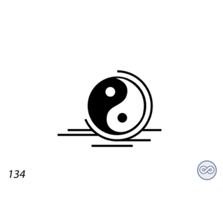 Grafsteenwinkel Afbeelding yin en yang