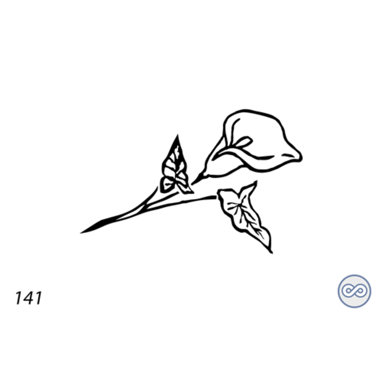 Grafsteenwinkel Afbeelding aronskelk voor op grafsteen