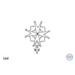 Grafsteenwinkel Afbeelding Hugenotenkruis voor op grafsteen