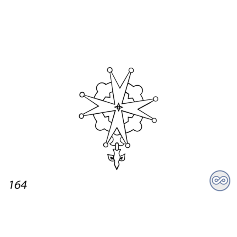 Grafsteenwinkel Afbeelding Hugenotenkruis voor op grafsteen