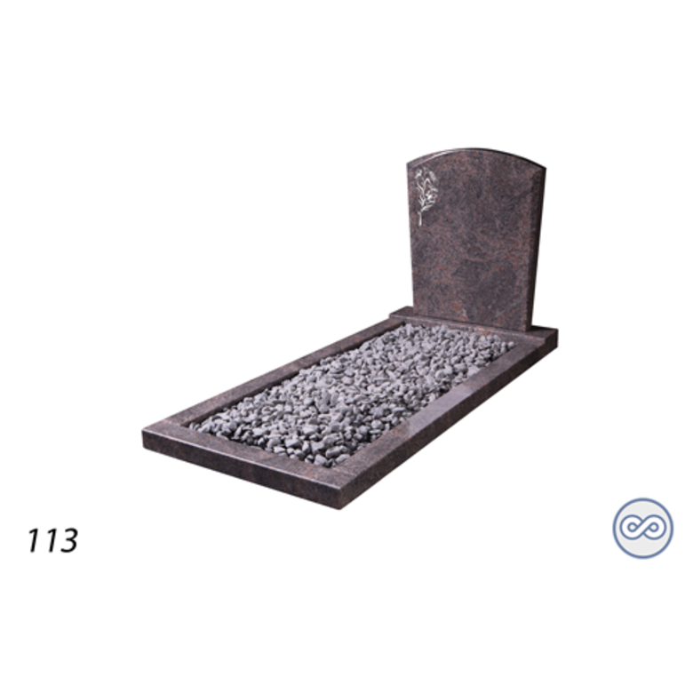 Grafsteenwinkel Afbeelding boeket met gebroken aren op grafsteen