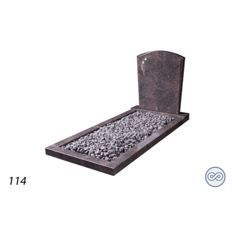 Grafsteenwinkel Afbeelding veldbloemen op grafsteen