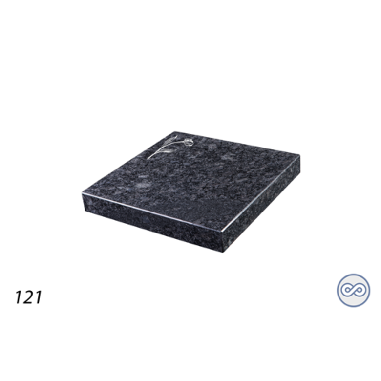 Grafsteenwinkel Afbeelding enkele tulp voor op grafsteen