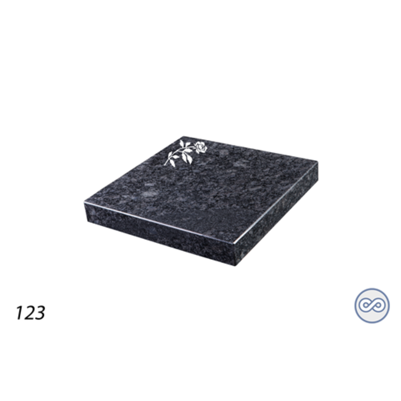 Grafsteenwinkel Afbeelding roos met bladeren voor op grafsteen