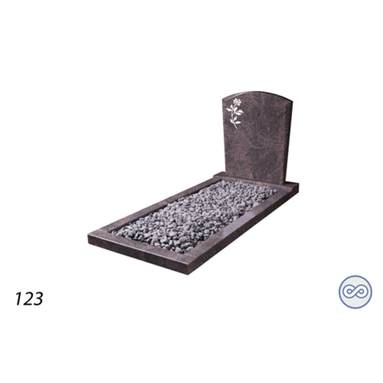 Grafsteenwinkel Afbeelding roos met bladeren voor op grafsteen