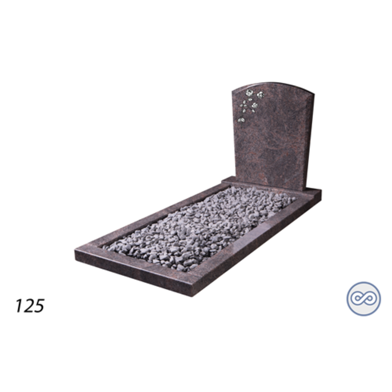 Grafsteenwinkel Afbeelding twee rozen voor op grafsteen