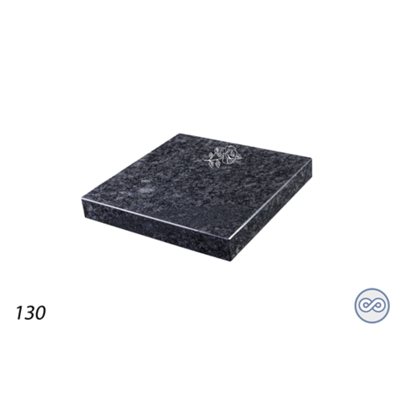 Grafsteenwinkel Afbeelding roos lijnen voor op grafsteen