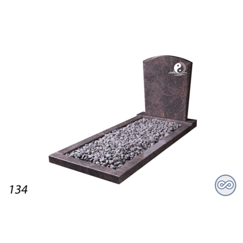 Grafsteenwinkel Afbeelding yin en yang voor op grafsteen