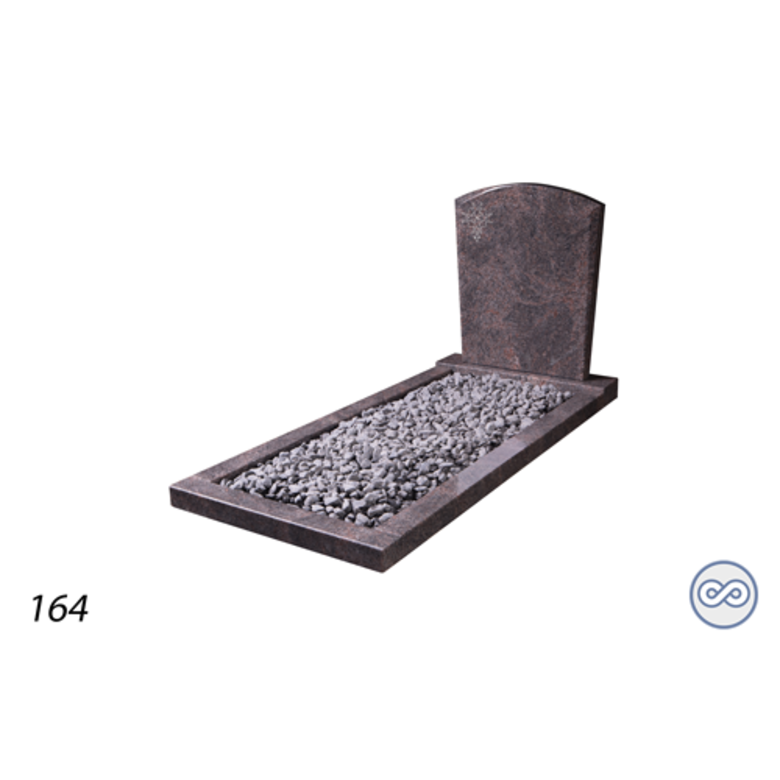 Grafsteenwinkel Afbeelding Hugenotenkruis voor op grafsteen