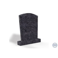 Grafsteenwinkel Staande grafsteen model 'Toog' letterplaat in de kleur Steel Grey