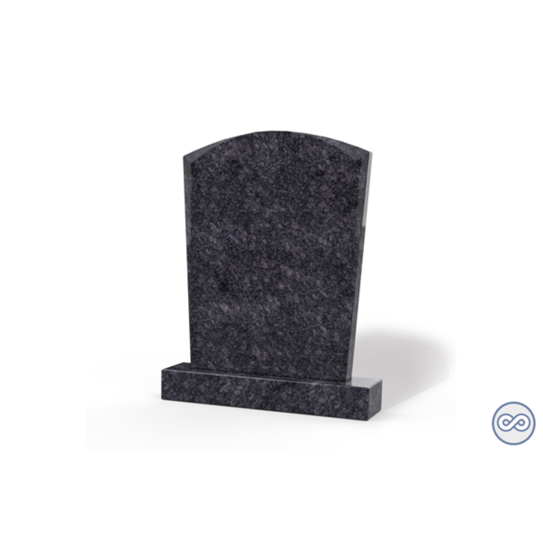 Grafsteenwinkel Staande grafsteen model 'Toog' letterplaat in de kleur Steel Grey