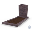 Grafsteenwinkel Staande grafsteen model 'Modern' met omranding en grond in de kleur Himalaya Blue