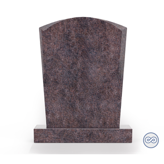 Grafsteenwinkel Staande grafsteen Toog letterplaat Himalaya Blue