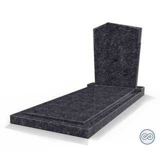 Grafsteenwinkel Staande grafsteen Modern met afdekplaat Steel Grey