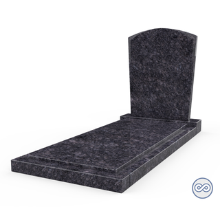 Grafsteenwinkel Staande grafsteen Toog met afdekplaat Steel Grey