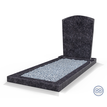 Grafsteenwinkel Staand grafsteen model 'Toog' met omranding en licht grind in de kleur Steel Grey