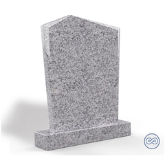 Grafsteenwinkel Staande grafsteen model 'Modern' letterplaat in de kleur Glittery White